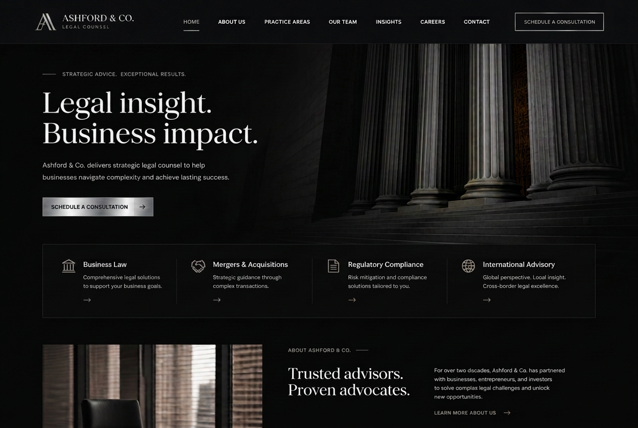 Ashford & Co. corporate website design